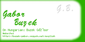 gabor buzek business card